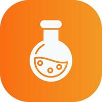 Flask Glyph Gradient Curve Icon vector