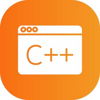 Development Glyph Gradient Curve Icon vector