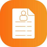 CV Glyph Gradient Curve Icon vector