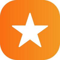 Star Glyph Gradient Curve Icon vector
