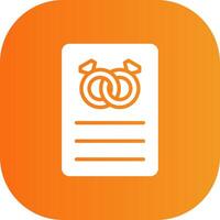Wedding Card Glyph Gradient Curve Icon vector