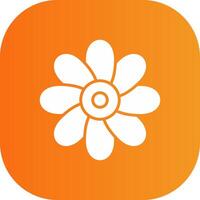 Chamomile Glyph Gradient Curve Icon vector
