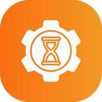 Time Management Glyph Gradient Curve Icon vector