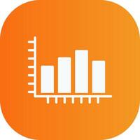 Bar Chart Glyph Gradient Curve Icon vector