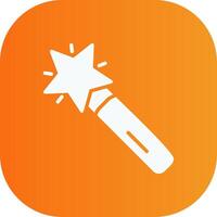 Magic Wand Glyph Gradient Curve Icon vector