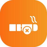 No Smoking Glyph Gradient Curve Icon vector