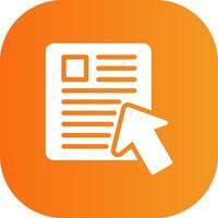 Online Glyph Gradient Curve Icon vector