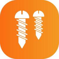 Screw Glyph Gradient Curve Icon vector
