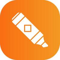 Highlighter Glyph Gradient Curve Icon vector