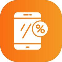 Smartphone Glyph Gradient Curve Icon vector