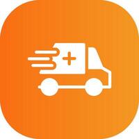 Medicine Delivery Glyph Gradient Curve Icon vector