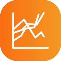 Plot Glyph Gradient Curve Icon vector