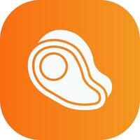 Steak Glyph Gradient Curve Icon vector