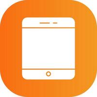 Tablet Glyph Gradient Curve Icon vector
