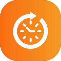 Time Management Glyph Gradient Curve Icon vector