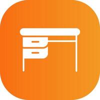Desk Glyph Gradient Curve Icon vector
