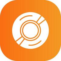Compact Disk Glyph Gradient Curve Icon vector