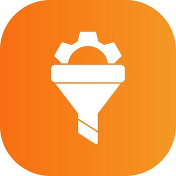 Filtering Glyph Gradient Curve Icon vector