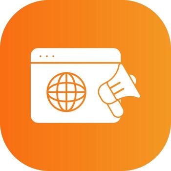 Promote Glyph Gradient Curve Icon vector