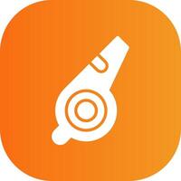 Whistle Glyph Gradient Curve Icon vector