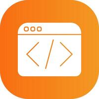 Web Programing Glyph Gradient Curve Icon vector