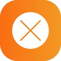Cancel Glyph Gradient Curve Icon vector