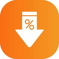 Discount Glyph Gradient Curve Icon vector