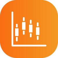 Plot Glyph Gradient Curve Icon vector