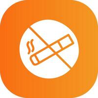 No Smoking Glyph Gradient Curve Icon vector