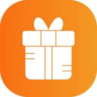 Gift Glyph Gradient Curve Icon vector