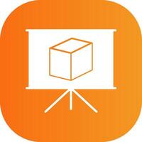Presentation Glyph Gradient Curve Icon vector