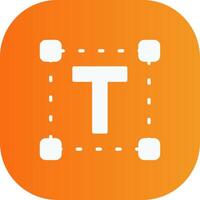 Text Glyph Gradient Curve Icon vector
