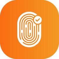 Biometric Identification Glyph Gradient Curve Icon vector