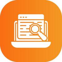 Search Data Glyph Gradient Curve Icon vector