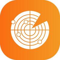 Radar Glyph Gradient Curve Icon vector