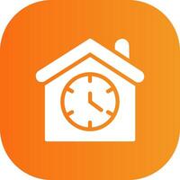 Waiting Glyph Gradient Curve Icon vector