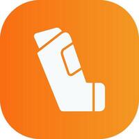 asthma Glyph Gradient Curve Icon vector