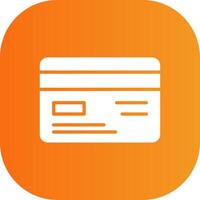 Credit Card Glyph Gradient Curve Icon vector