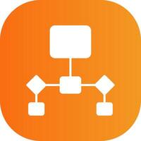 Flowchart Glyph Gradient Curve Icon vector