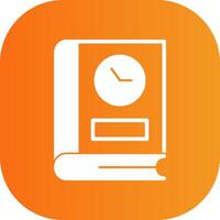 Duration Glyph Gradient Curve Icon vector