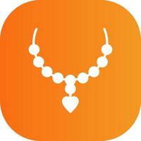 Necklace Glyph Gradient Curve Icon vector