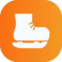 Skating Glyph Gradient Curve Icon vector