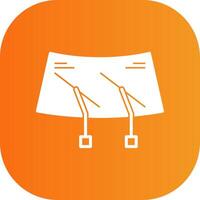 Windscreen Glyph Gradient Curve Icon vector