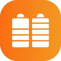 Battery Glyph Gradient Curve Icon vector