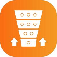 Funnel Chart Glyph Gradient Curve Icon vector