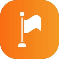 Flag Glyph Gradient Curve Icon vector