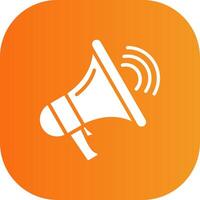 Mega Phone Glyph Gradient Curve Icon vector