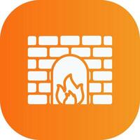 Firewall Glyph Gradient Curve Icon vector