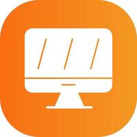Monitor Glyph Gradient Curve Icon vector