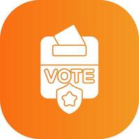 Voting Box Glyph Gradient Curve Icon vector